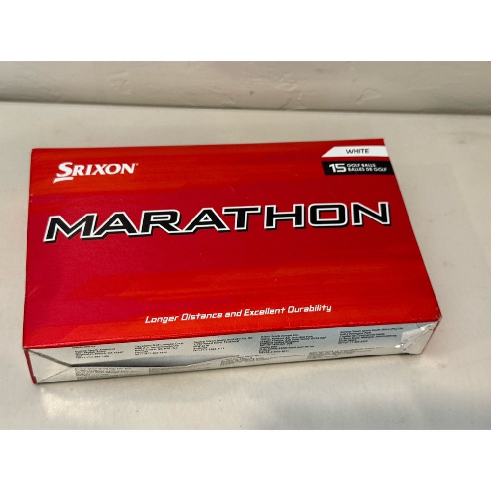 Srixon Marathon Golf Balls 15-Pack‎ Distance Long Lasting Performance - White